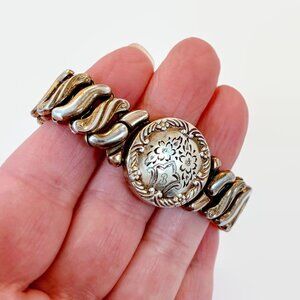 Sweetheart Bracelet, Expansion Bracelet, Etched, Speidelmade, Phoenix, Vintage B